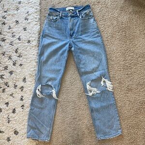 Abercrombie and Fitch Curve Love 90’s Straight Ultra High Rise Jeans